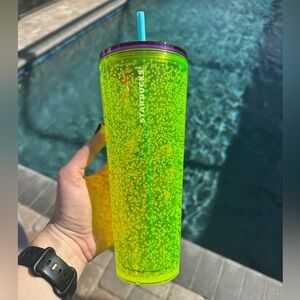Starbucks Neon Yellow Bubble Cold Cup - 24 oz